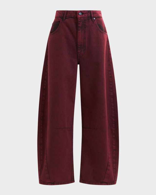 Impressive Overdyed Barrel-Leg Jeans